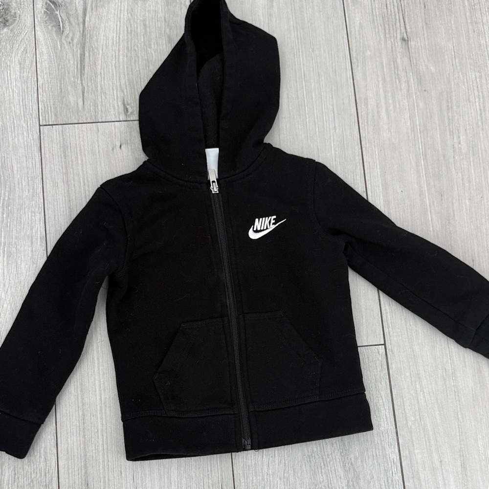 Nike Kids Black Zip-Up Hoodie